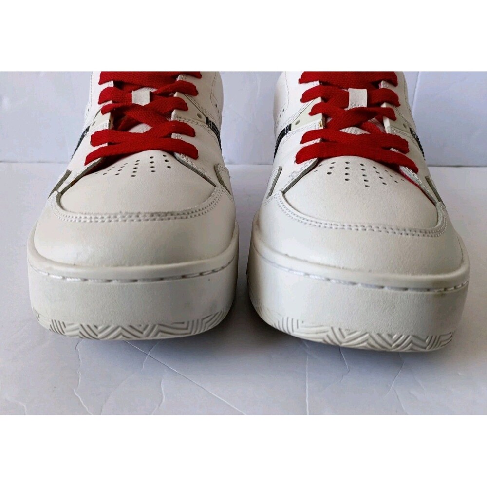 Lacoste L005 222 1 Sneakers Mens Size 10.5 White Red Crocodile Logo Shoes - Picture 3 of 11